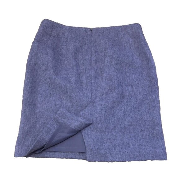 Talbots Skirt Petite 8 Purple Wool Alpaca Mohair Nylon Straight Zip Back Lined - Picture 2 of 4